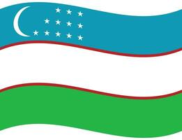 Oezbekistan vlag Golf. Oezbekistan vlag. vlag van Oezbekistan vector