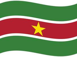 Suriname vlag Golf. Suriname vlag. vlag van Suriname vector