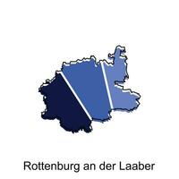 vector kaart van rottenburg een der laaber. borders van voor uw infografisch. vector illustratie ontwerp sjabloon