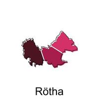 vector kaart van rotha. borders van voor uw infografisch. vector illustratie ontwerp sjabloon