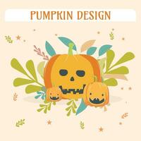 halloween pompoen vector kunst ontwerp, clip art pompoen vector elementen