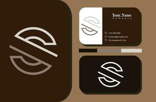 gestreept s brief logo concept vector