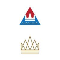 koninklijke koning koningin kroon elegant luxe logo-ontwerp vector