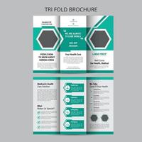 gezondheid driebladige brochure sjabloon vector