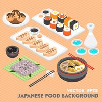 illustratie van info grafische Japans eten concept vector