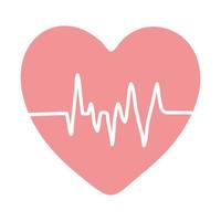 hart elektrocardiogram lijn vector