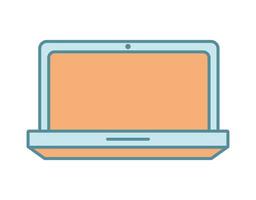 open blauwe laptop vector