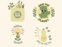 ecologisch duurzaamheid concept tekenfilm eps. vector
