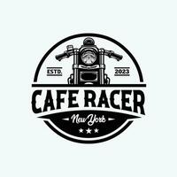 cafe renner cirkel embleem insigne logo vector geïsoleerd in wit achtergrond. het beste voor motor garage en monteur logo