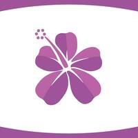 hibiscus Purper bloem logo vector