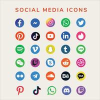 social media iconen vector