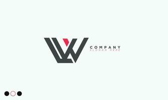 lw alfabet brieven initialen monogram logo wl, l en w vector