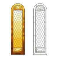 gebrandschilderd kerk glas werkblad. vector