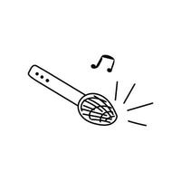 vector illustratie tekening zwart schets draadloze microfoon. het zingen en stem versterking uitrusting voor optredens, karaoke, partijen. ontwerp voor web ontwerp, ansichtkaarten, flyers