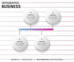 creatief concept voor infographic met 4 stappen, opties, onderdelen of processen. bedrijf gegevens visualisatie. vector