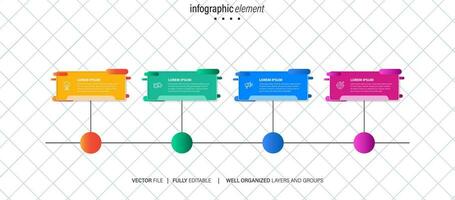 visualisatie van zakelijke gegevens. proces grafiek. abstracte elementen van grafiek, diagram met stappen, opties, onderdelen of processen. vector zakelijke sjabloon voor presentatie. creatief concept voor infographic.