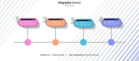 zakelijke infographic met notitie papier ontwerp vector. vector