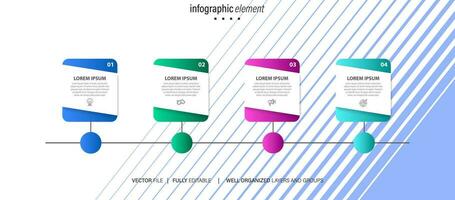 visualisatie van zakelijke gegevens. tijdlijn infographic pictogrammen ontworpen voor abstracte achtergrond sjabloon mijlpaal element modern diagram proces technologie digitale marketing gegevens presentatie grafiek vector