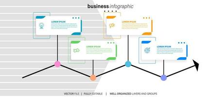 infographics ontwerp vector en bedrijf pictogrammen met 4 opties.