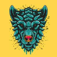 wolf hoofd artwork illustratie vector