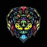 vol kleur hond artwork illustratie vector