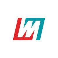brief m logo ontwerp sjabloon elementen vector