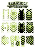 chevron driehoek groen Jersey ontwerp sportkleding patroon sjabloon vector