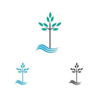 mangrove logo en symbool vector