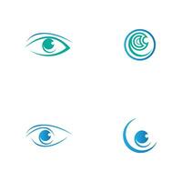 contact lenzen oog visie vonk kleurrijk logo ontwerp inspiratie vector