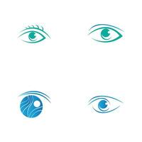 contact lenzen oog visie vonk kleurrijk logo ontwerp inspiratie vector