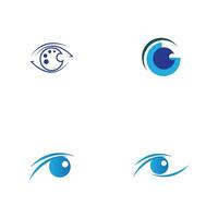 contact lenzen oog visie vonk kleurrijk logo ontwerp inspiratie vector