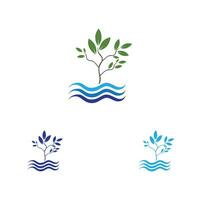mangrove logo en symbool vector