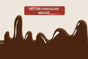 vector chocola bar gesmolten naar beneden