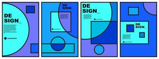 abstract vlak achtergrond reeks voor banier, poster, sjabloon, ontwerp, folder, brochure, enz vector