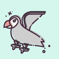 icoon papegaaiduiker. verwant naar Alaska symbool. mbe stijl. gemakkelijk ontwerp bewerkbaar. gemakkelijk illustratie vector