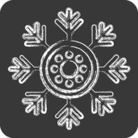 icoon sneeuwmeren. verwant naar Alaska symbool. krijt stijl. gemakkelijk ontwerp bewerkbaar. gemakkelijk illustratie vector