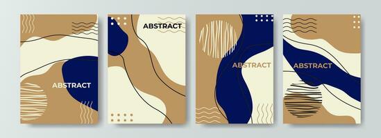 creatief Hoes vector ontwerp. reeks van abstract kleurrijk achtergronden ideaal voor covers in a4 formaat. abstract modern gekleurde vormen, lijn kunst achtergrond ontwerp