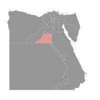 minya gouvernement kaart, administratief divisie van Egypte. vector illustratie.