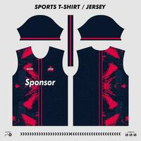 vector t-shirt sport ontwerp, sublimatie Jersey
