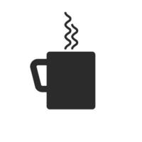 koffie kop pictogram, thee, melk, plat patroon. koffie kop warm drinken vector illustratie symbool.