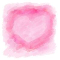 waterverf geschilderd roze hart Aan wit achtergrond , vector