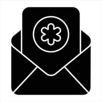 mail glyph pictogrammen ontwerp stijl vector