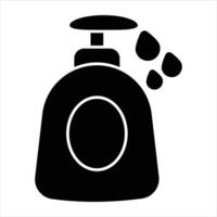 hand- ontsmettingsmiddel glyph icoon ontwerp stijl vector