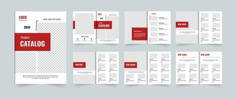 modern meubilair Product catalogus ontwerp of catalogus lay-out ontwerp 12 Pagina's ontwerp a4 grootte vector