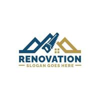huis vernieuwing logo ontwerp vector illustratie