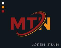 alfabet 'mtn' logo ontwerp sjabloon voor uw bedrijf vector