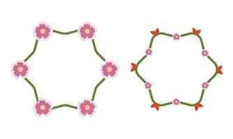 bloem bladeren fabriek kader natuurlijk thema romantisch bruiloft kaart decoratie vector