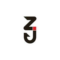 abstract brief zj gemakkelijk meetkundig pijl lijn logo vector