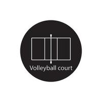 volleybal rechtbank icoon vector