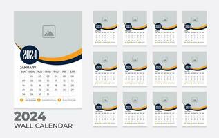 vector muur kalender 2024